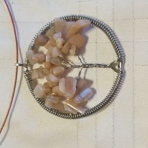 Rose Quartz Pendant With magnetic collar type necklace. NWOT.  J#52